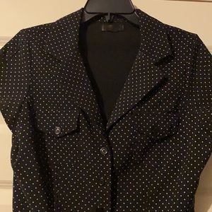 Polka dot button front dress